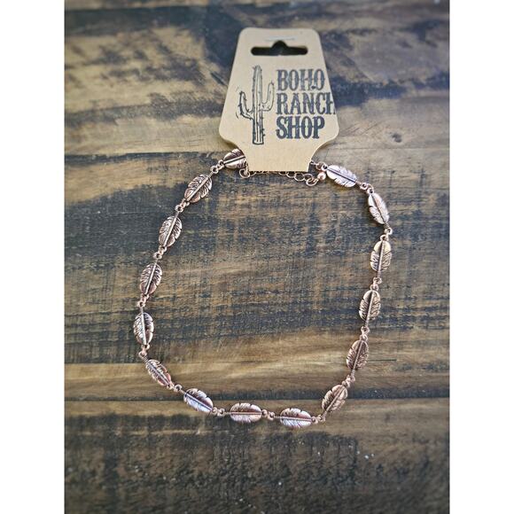 Copper Leaf Choker - Picture 1 of 2